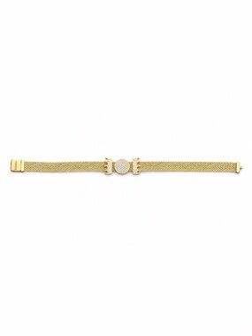 Pandora Gold Mesh Slider Bracelet with  Rose Gold Charms